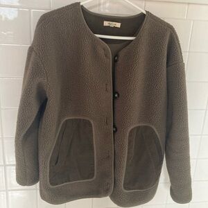 Madewell fleece and corduroy jacket. Size XS oversized.